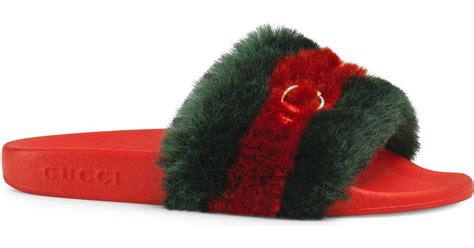 cheap gucci slides|Gucci fluffy slides.